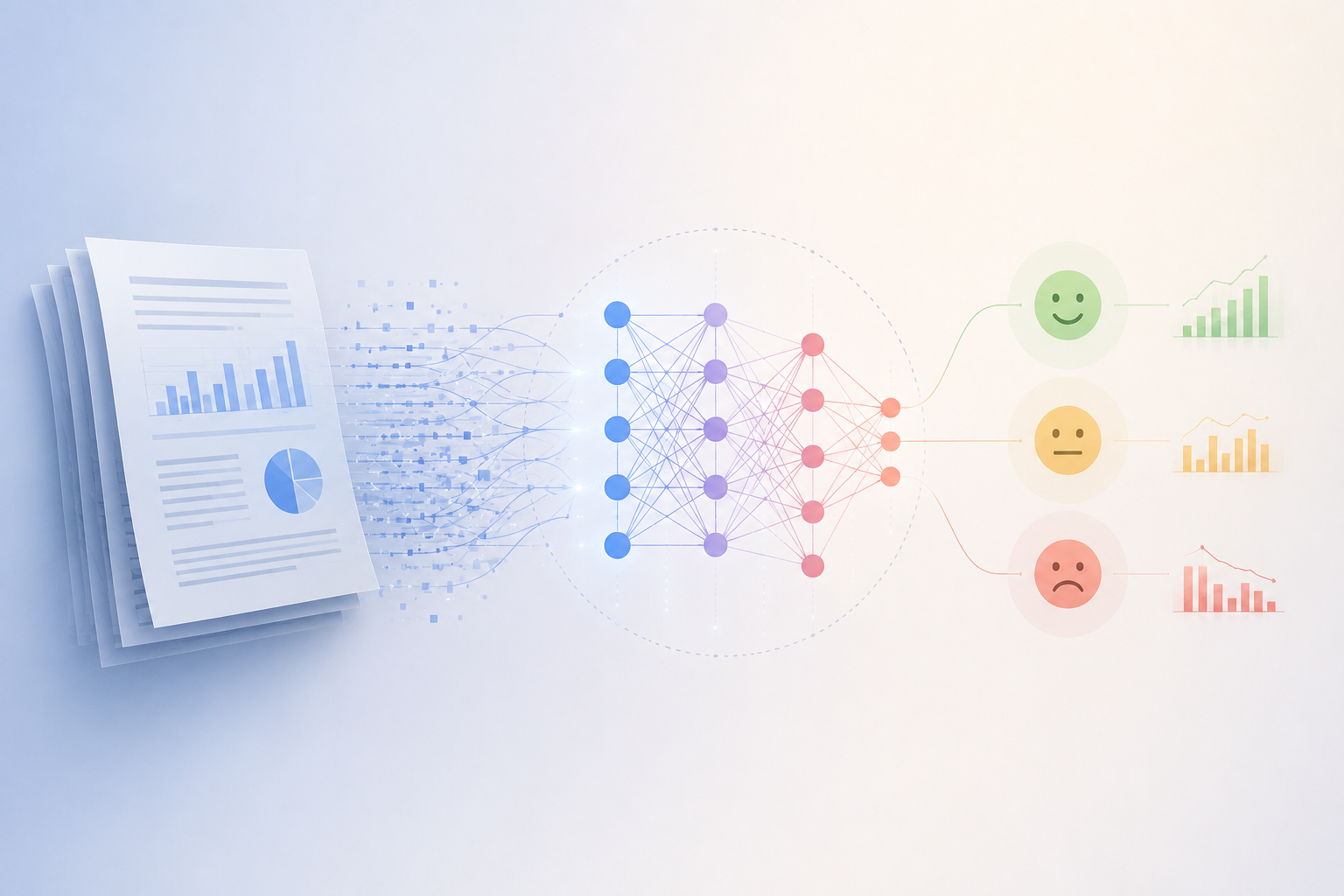 Machine Learning Approach to Sentiment Recognition from Periodic Reports
